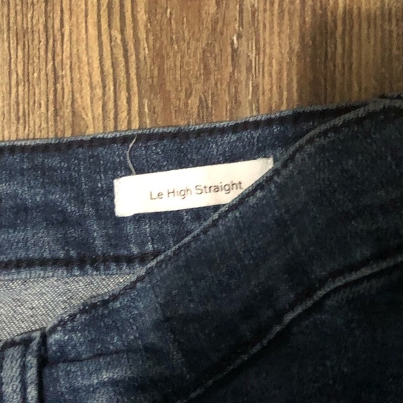 Frame Jeans Women's 28 Le High Straight Leg Frayed Hem in Crossings Wash Denim - Picture 3 of 7